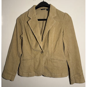 Mossimo Supply Co Corduroy Jacket Blazer Tan Brown Y2K Mossissue Size Medium